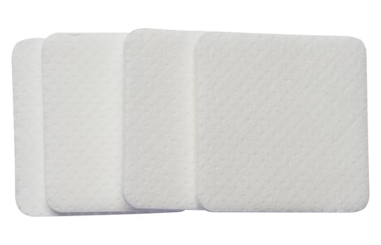 Square white lint-free napkin, cosmetic product