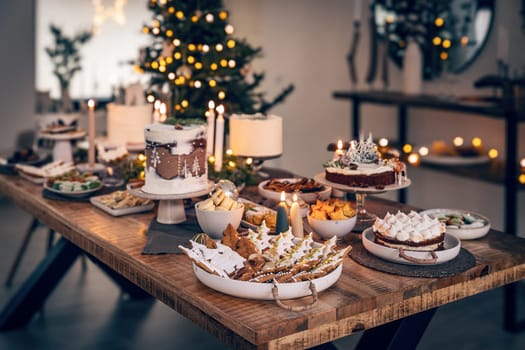 Various Christmas holiday desserts 