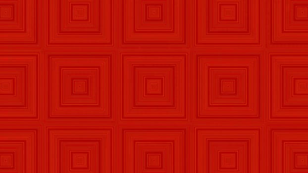 Red geometric shapes. Design. Red squares and circles made in an abstract style move and change size