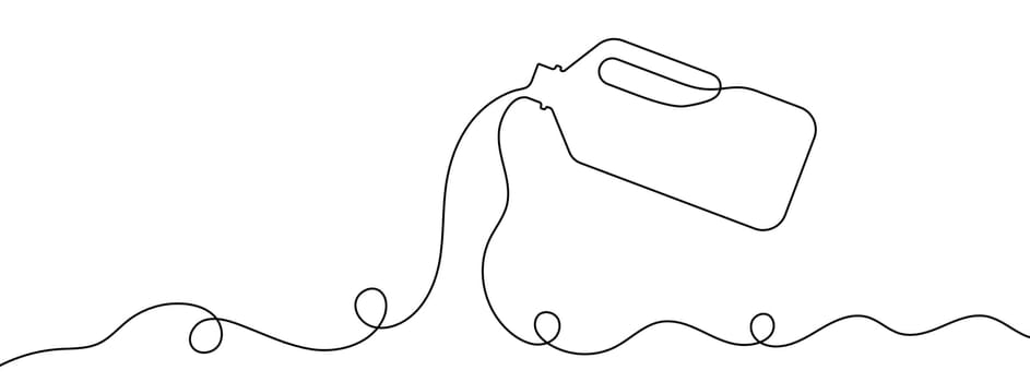 Continuous editable line drawing of bottle. Bottle icon in one line.