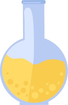 Flat Hazardous Waste Spherical Chemical Flask Icon