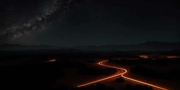 A beautiful night landscape shot with long exposure