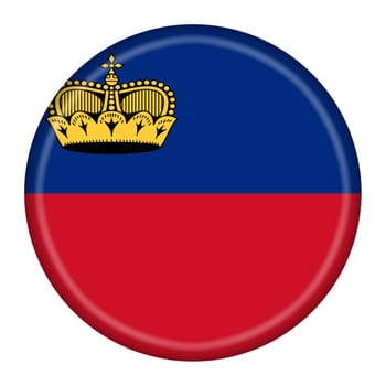Liechtenstein flag button with clipping path