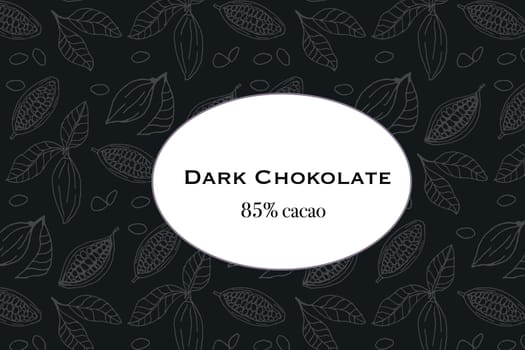 cocoa chocolate banner template for wrapping paper