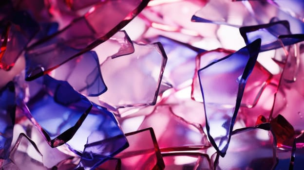 Colourful broken glass surface