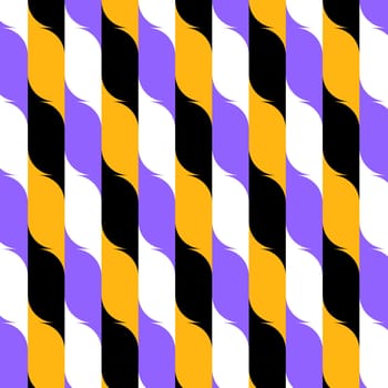 Geometric abstract modern simple pattern seamless waves ripples yellow black purple white vector image