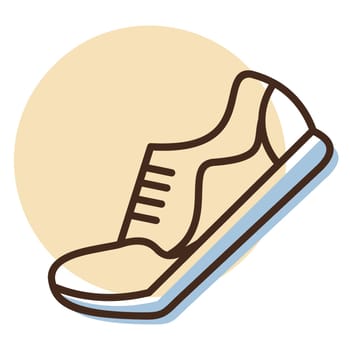 Running shoes vector icon. Fitness, sport and gym sign. Graph symbol for fitness and weight loss web site and apps design, logo, app, UI