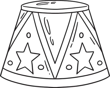 Circus Podium Isolated Coloring Page for Kids