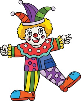 Birthday Clown Cartoon Colored Clipart