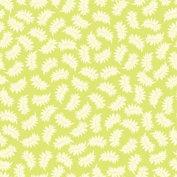 Vector light green seamless pattern with tropical leaves. Suitable for textile, gift wrap and wallpaper.