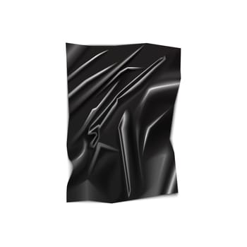 Black latex fabric, 3D polythene wrinkled cover with shine and wrinkles texture