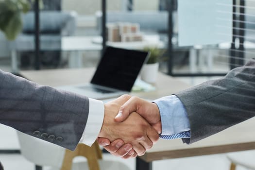 Businessman handshake for teamwork of business merger and acquisition