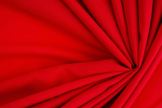 A Red cloth texture as background.