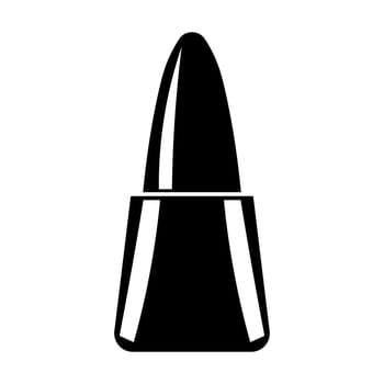 Lipstick black vector icon on white background