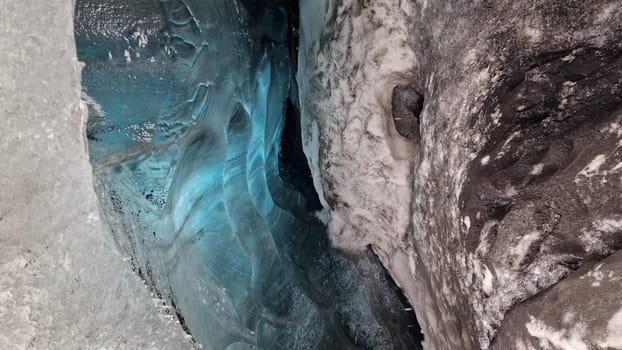 Vatnajokull icebergs blocks in crevasse