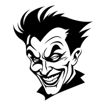 Joker black vector icon on white background