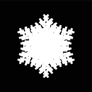 Grunge Brushstroke Snowflake