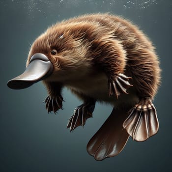 Wild animals of Australia - Platypus. Generative AI