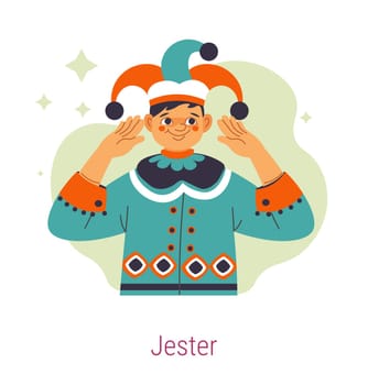 Jungian archetype of Jester, psychology type vector
