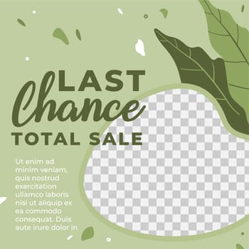 Last chance total sale, promo banner for product