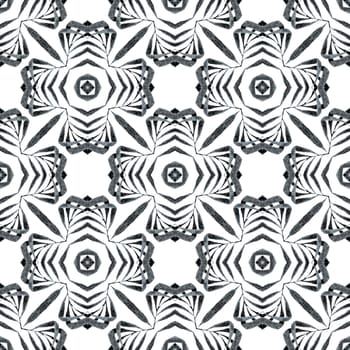 Striped hand drawn design. Black and white awesome boho chic summer design. Textile ready indelible print, swimwear fabric, wallpaper, wrapping. Repeating striped hand drawn border.