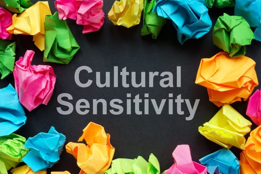 Multi-colored paper balls and inscription cultural sensitivity.