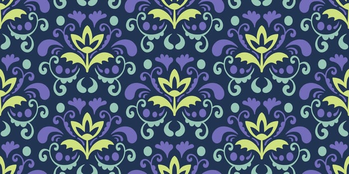 Floral seamless pattern. Damask print background