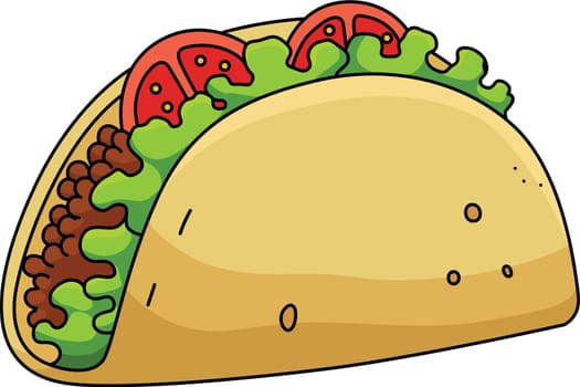 Tacos Cartoon Colored Clipart Illustration