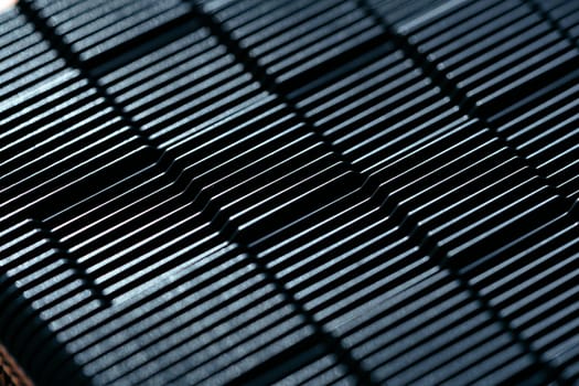Cooler fan grille of computer power supply close up