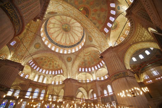 Turkey istanbul 29 june 2023. Interior view of Suleymaniye, an Ottoman imperial mosque located on the Third Hill of Istanbul, Turkiye.