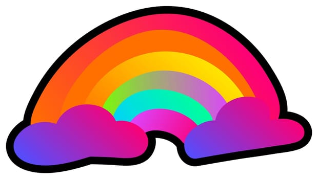 Neon Gradient Rainbow Night Fluorescent Sticker