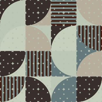 Vintage fashion geometric seamless pattern. Vector repeatable antique background. Design for print, textile design.