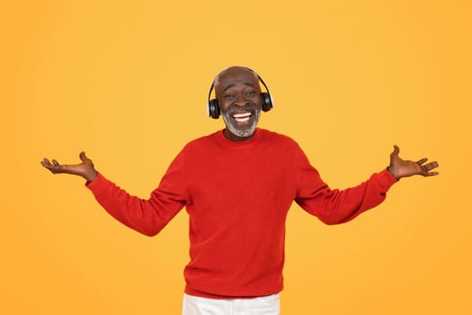 Exuberant senior African American man with a bright smile