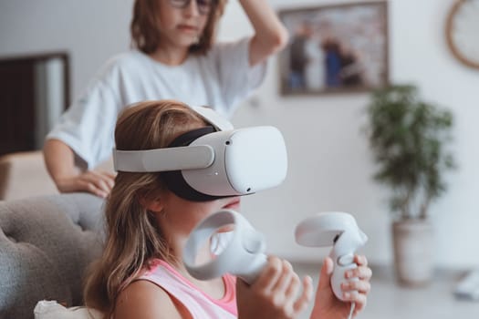 Happy Kids Playing Virtual Reality Game