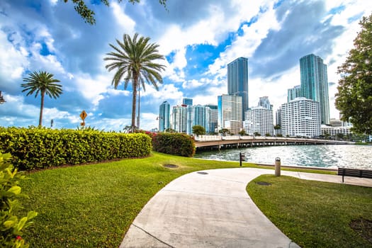 Miami skyline and waterfront view, Florida