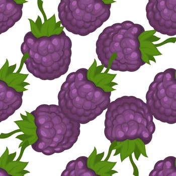 Vector Blackberry Seamless Pattern featuring