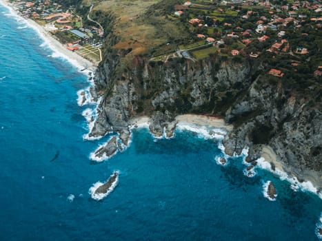 Calabria seascape during winter season ocean