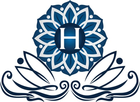 Flower Elegant icon Initial H