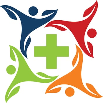 Health Together Logo Design Template Vector
