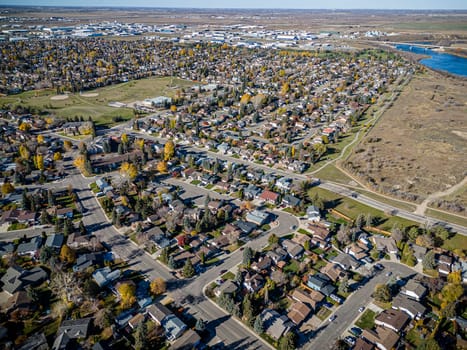 Silverwood Heights Neighborhood from Above - Saskatoon Aerial Insight