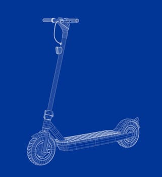 3D model of electric scooter