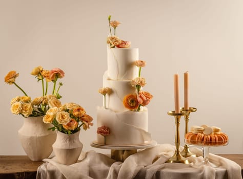Big stylish wedding cake