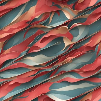 Close Up of Red and Blue Seamless Pattern Wallpaper. Generative AI.