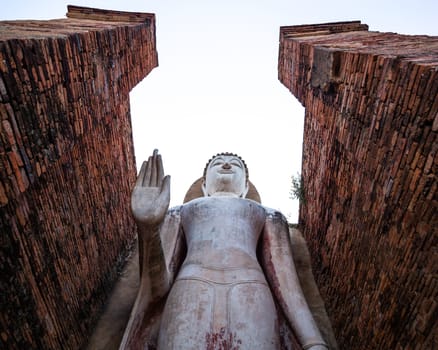 Wat Mahathat buddha and temple in Sukhothai Historical Park