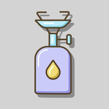 Camping gas stove vector icon. Camping sign