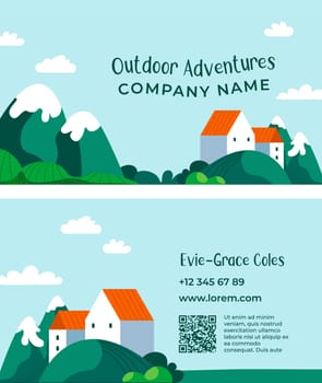 Outdoor adventures, business cards for travelers