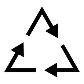 Recycle symbol icon. Recycle or recycling arrows icon. Vector recycle sign