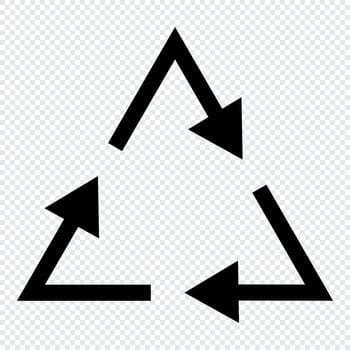 Recycle symbol icon. Recycle or recycling arrows icon. Vector recycle sign
