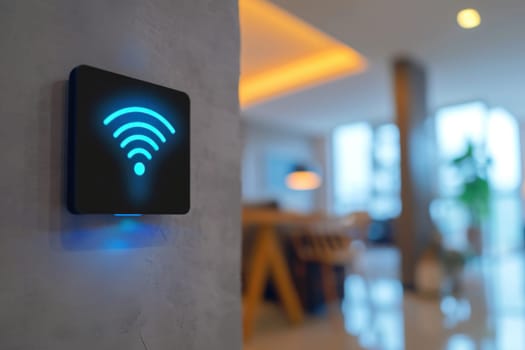Concept Smart home wifi for controlling electrical equipment. Generative AI.