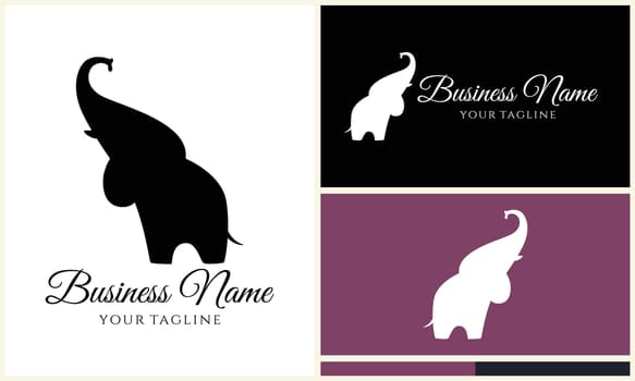 silhouette bear elephant kangaroo logo